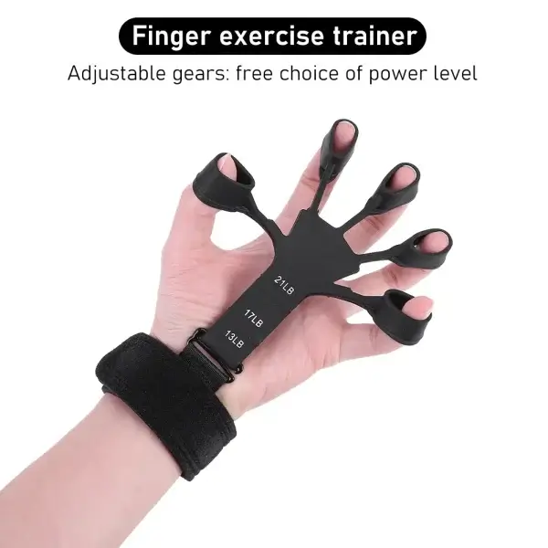 Silicone Gripster Grip Strengthener Finger Stretcher Hand Grip Trainer  Guitar Finger Exerciser Gym Fitness Training And Exercise